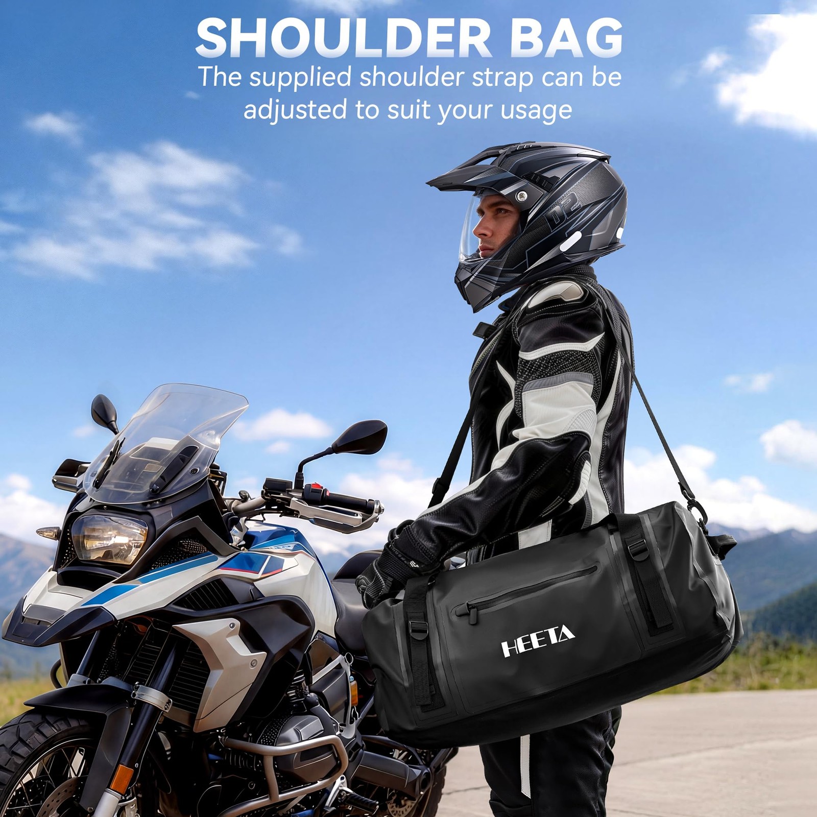 Waterproof Motorcycle Dry Bag 30L Duffel Luggage for Camping & Boating