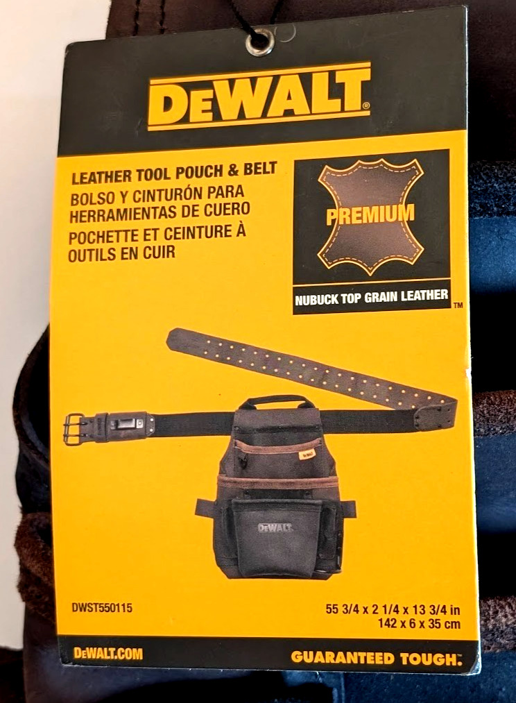 *NEW* DeWalt leather tool pouch & belt DWST550115