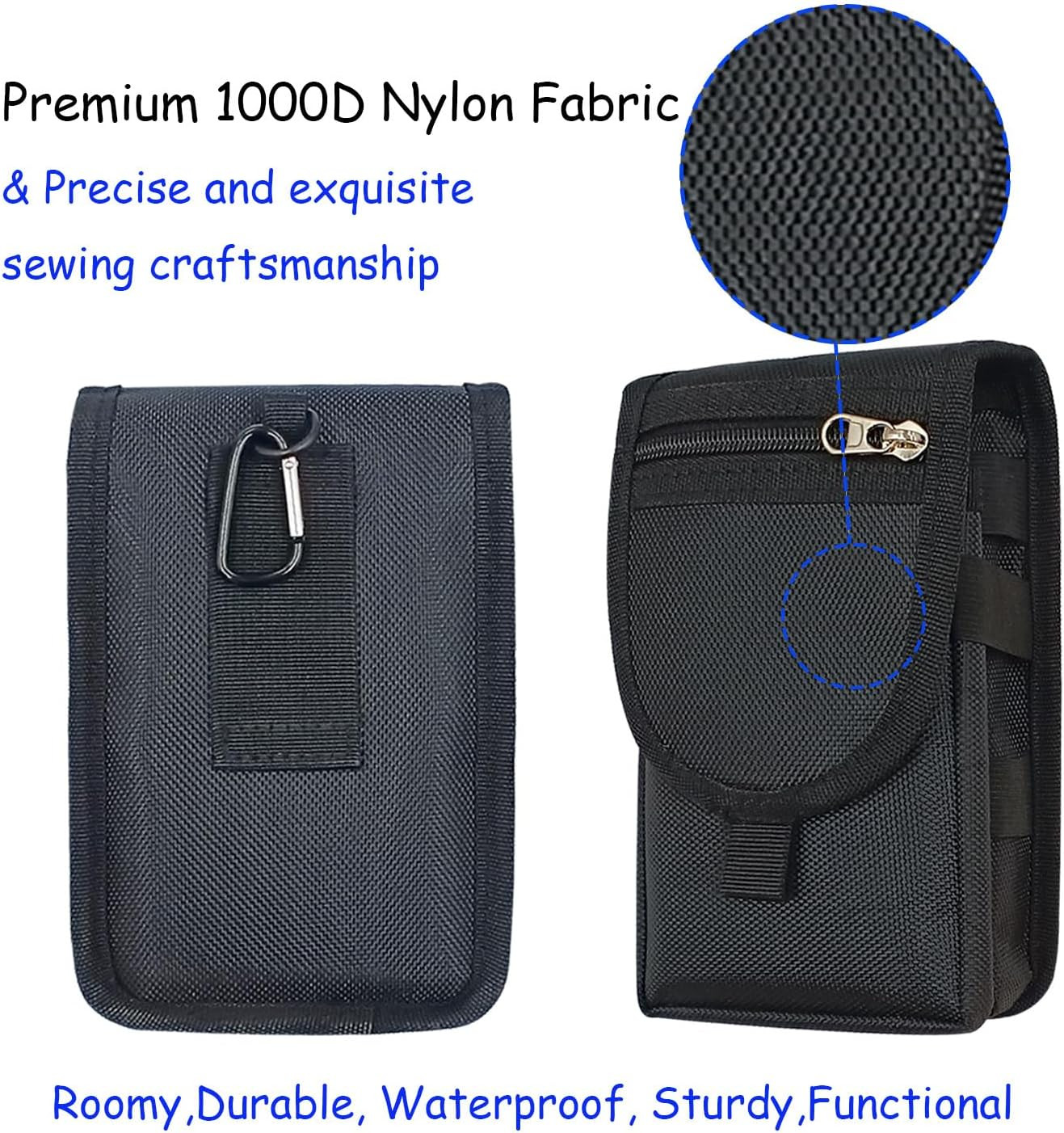 Belt Tool Pouch,Tactical Utility Pouch, Heavy-Duty Nylon EDC Multitool Organizer