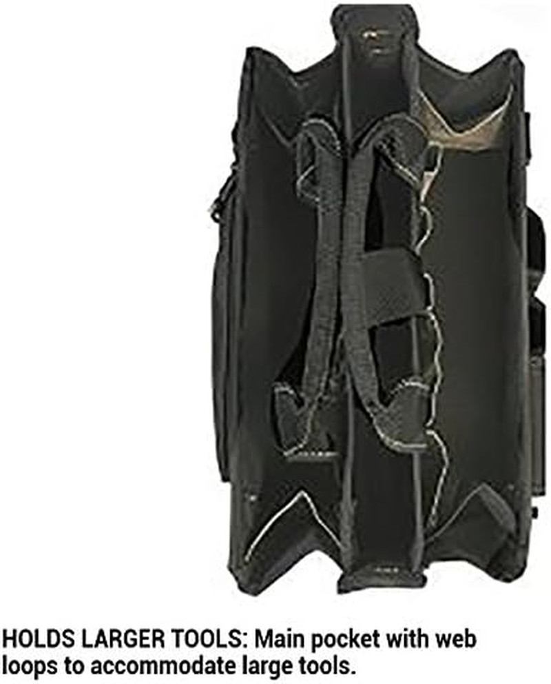 CLC Custom Leathercraft 1529 16 In. Center Tray Tool Bag, 16 Pocket
