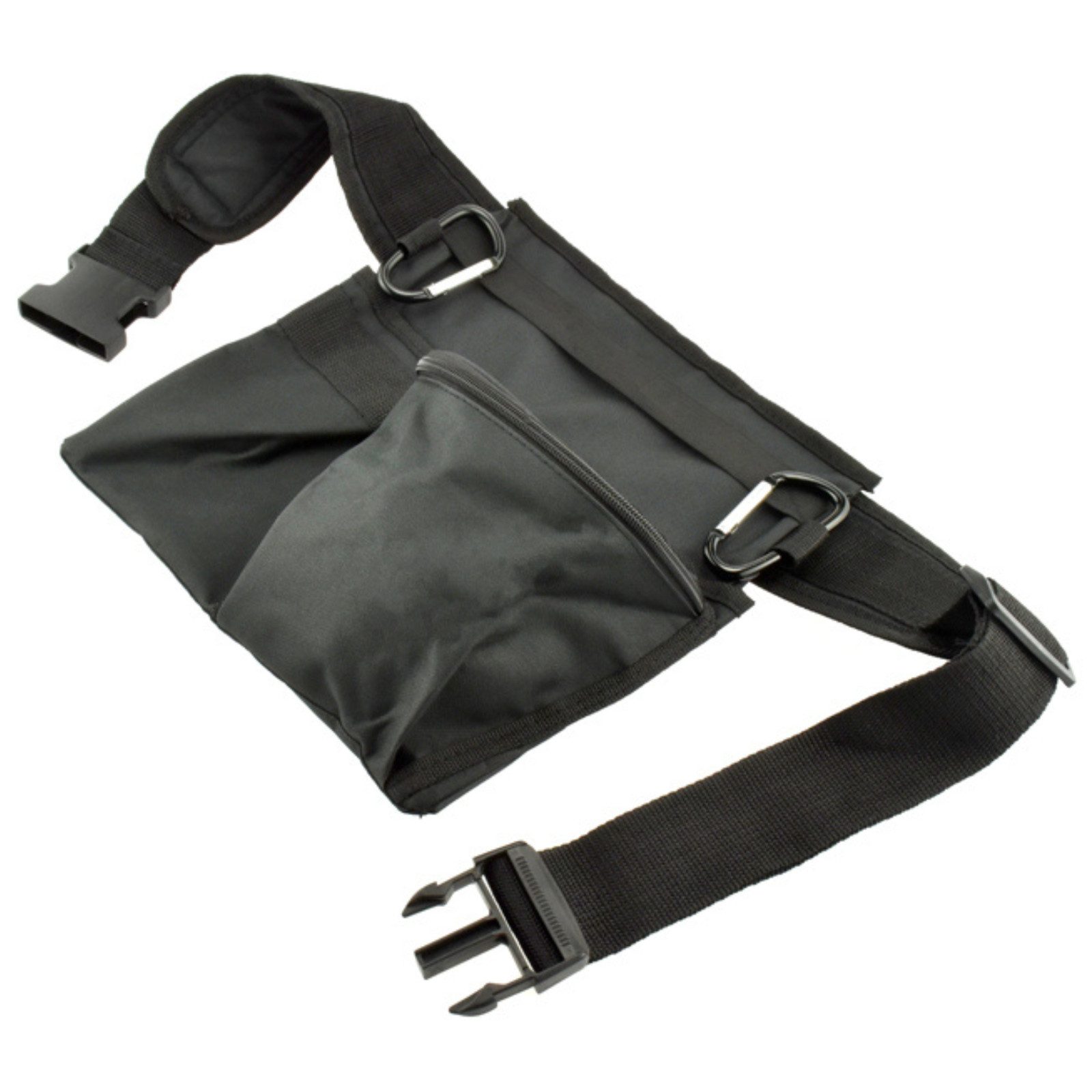 Metal Detecting Utility Belt & Pouch | 3 Pocket + Carabiners Zipper | Camping