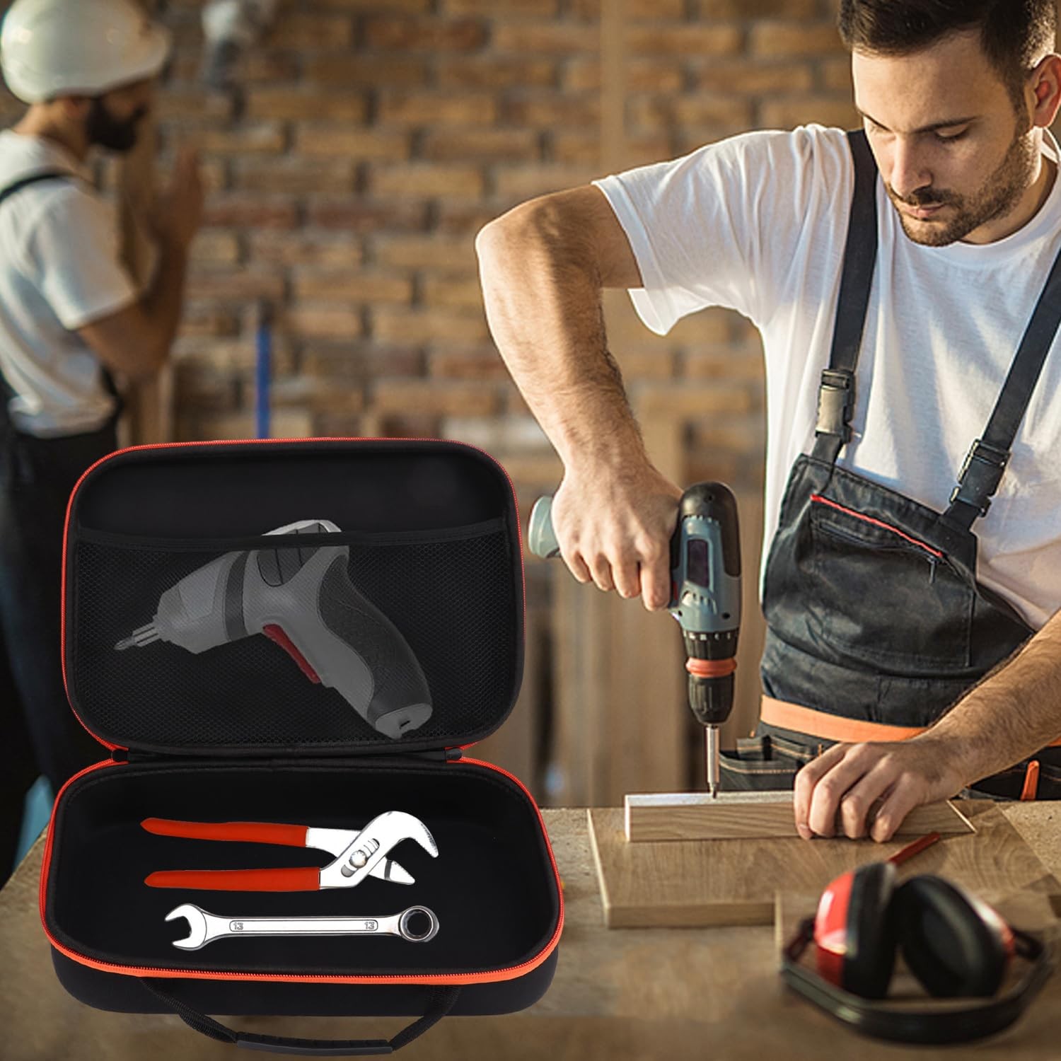 12.6×8.7in Drill Bag Oxford Cloth Tool Bag Portable Tool Storage with Handle …