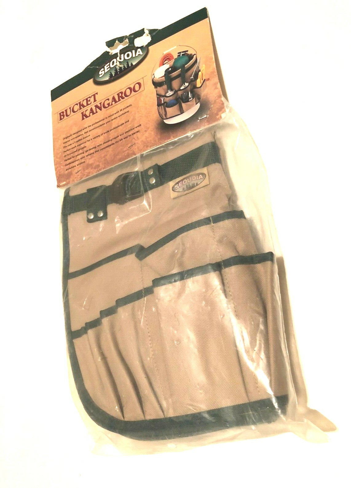 Sequoia Handyman Gardeners Bucket Kangaroo Organizer Khaki Green #22036 Garden