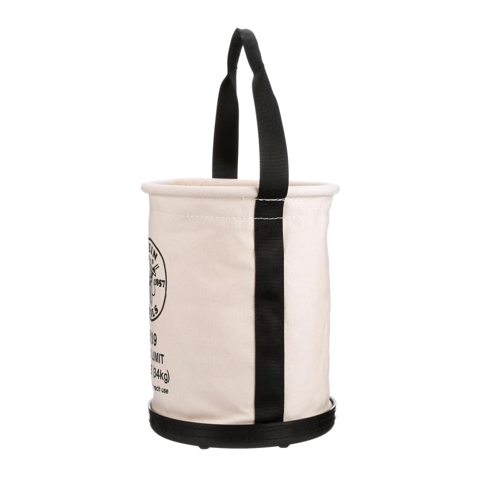 Klein Tools 5109 Canvas Bucket, Vinyl with Swivel Snap Hook, Factory