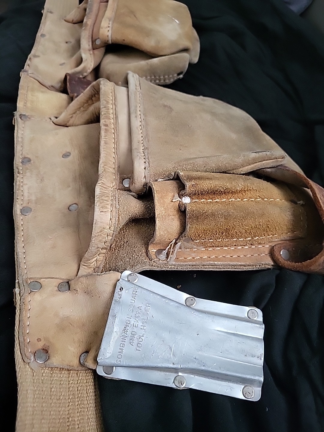 Nicholas 10-490X Split Cowhide Leather Tool Belt Pouch Carpenter Framer Rig
