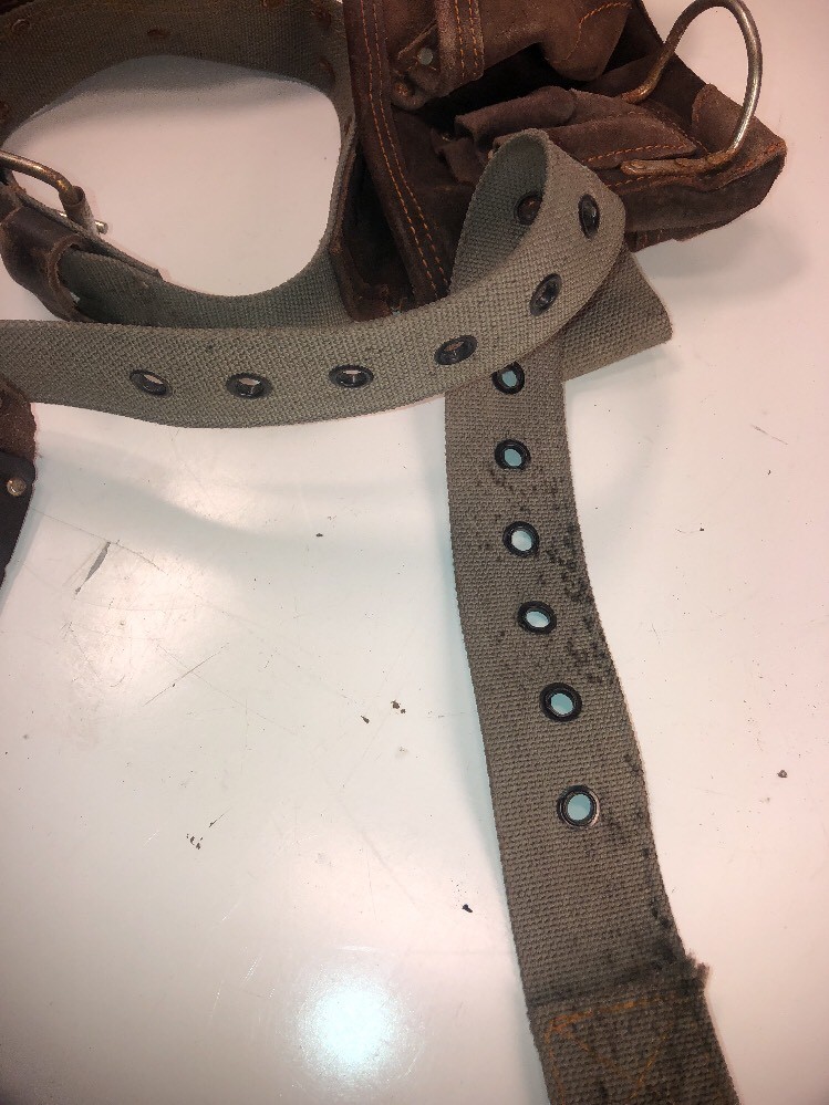 AWP General Construction Suede Leather Tool Apron Belt Bag Pouch Pocket Holder