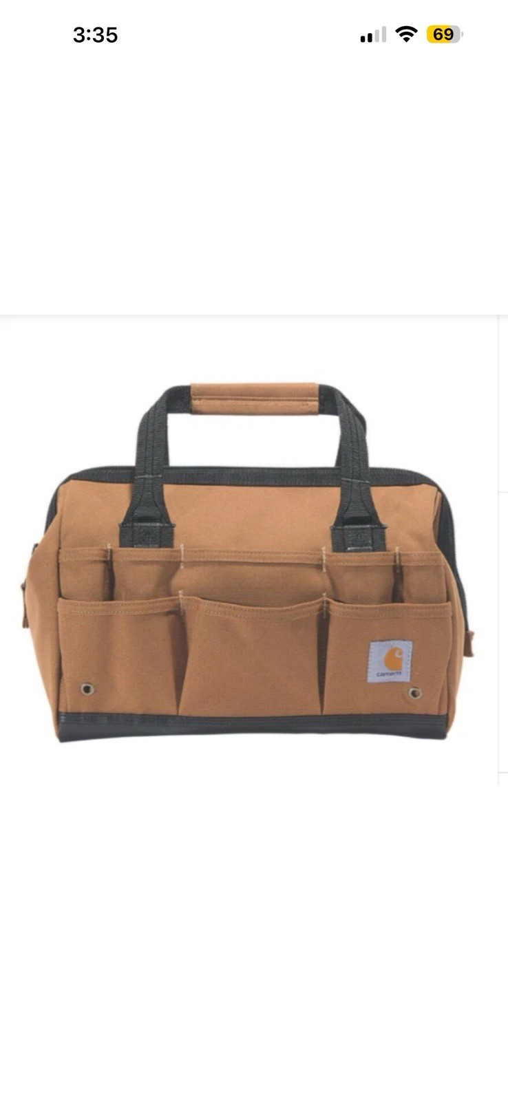 Carhartt 14 Inch Heavyweight Tool Bag with 26 Pockets, NWT