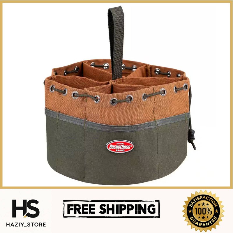 10 In. Parachute Parts Tool Bag in Brown durable tool storage