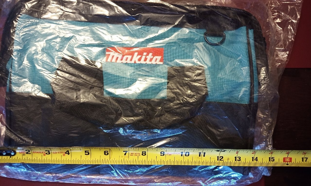 Makita 14″x 9″ x 10″ Contractor Tool Bag, 8 Pockets with Shoulder Strap