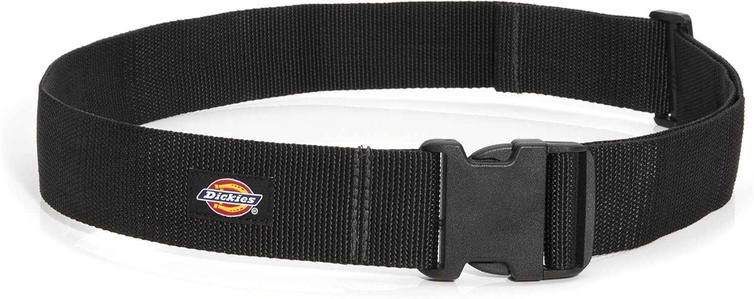 Dickies Heavy-Duty Work Belt, Holds Most Pouches, Clips, and Tool 20, Black