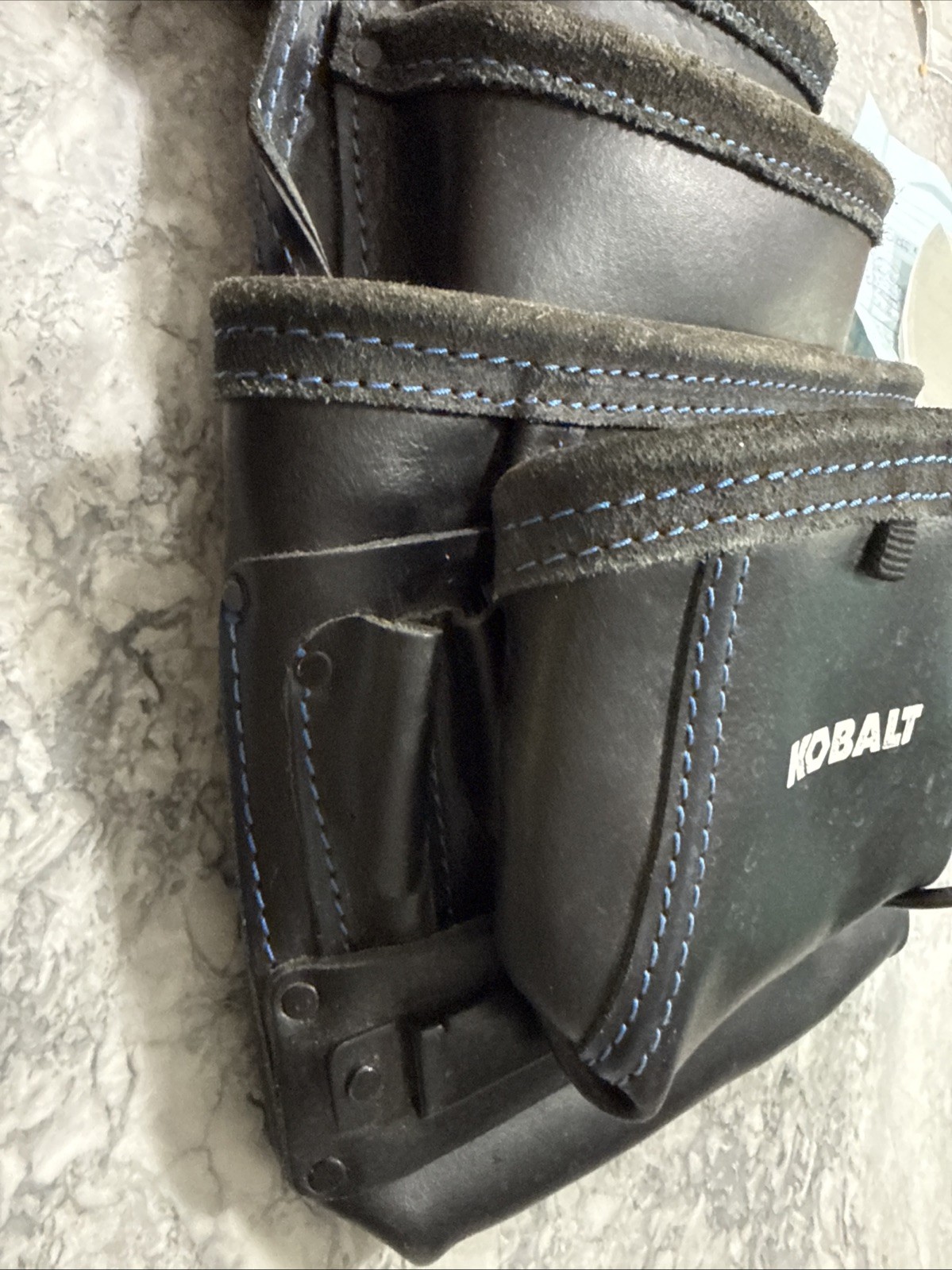 Kobalt Classic Leather Nail & Tool Utility Belt Bag / Pouch 10 Pockets KB6923