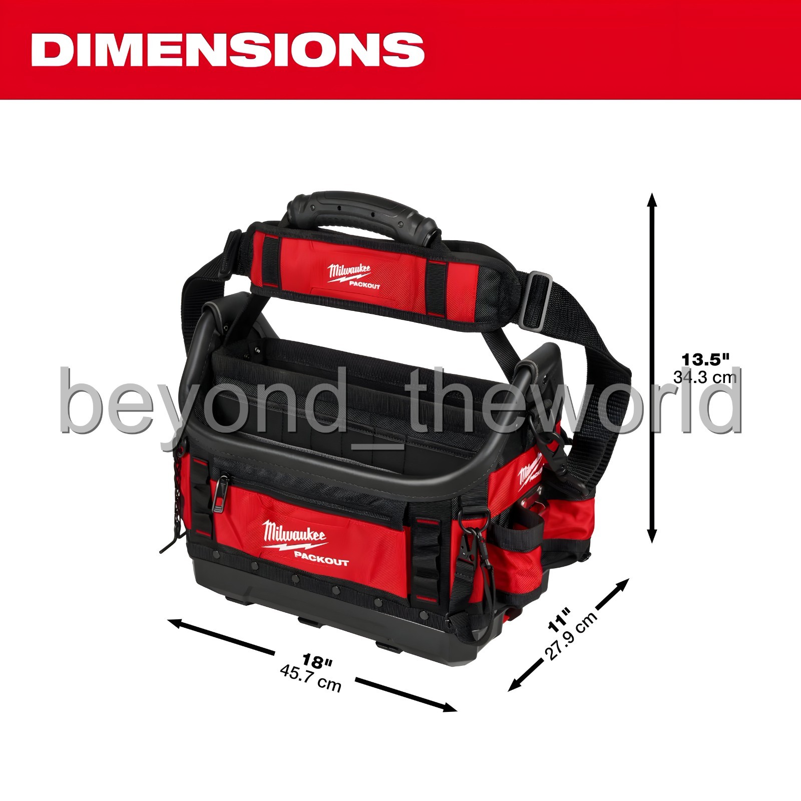 Milwaukee 48-22-8317 Packout 15″ Structured Tote Tool Bag