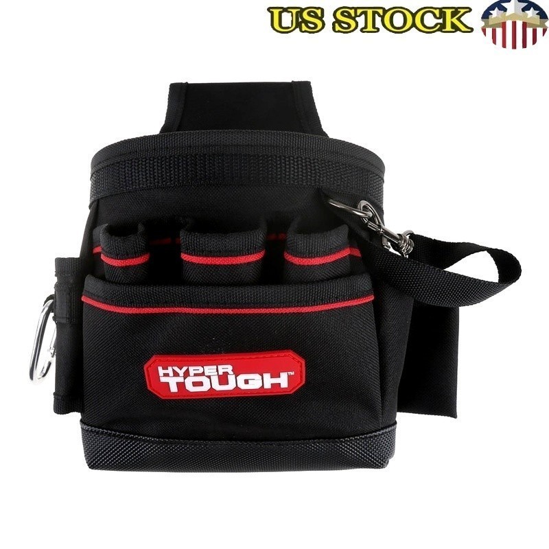 9 Pocket Tool Pouch W/ 4 Way Carry System Durable Polyester Organizer Tradesmen