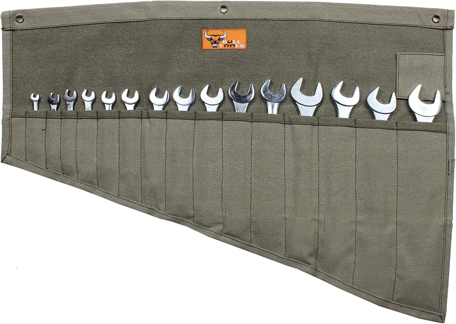Wrench Roll Up Canvas Bull Tools Holder Storage Organizer 16 Pockets