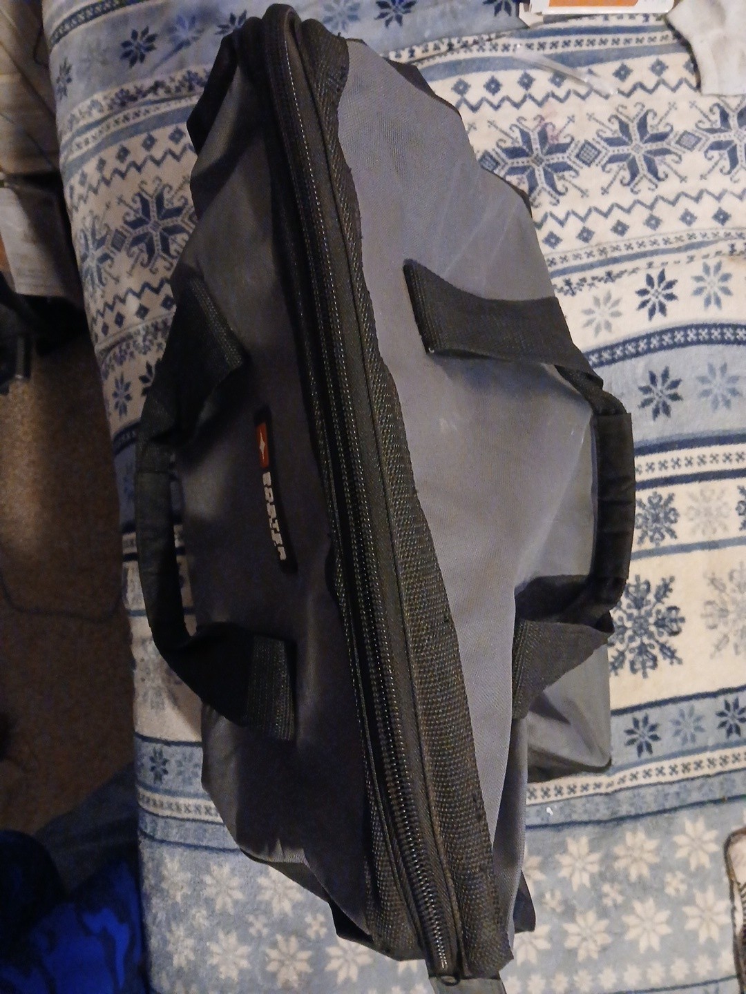 Porter Cable Heavy Duty Tool Bag Soft Sided Tote Handles Zipper Gray Black 16X10