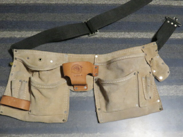 Rooster R-499 Tool Apron Belt Utility Pouch Tan Suede Leather