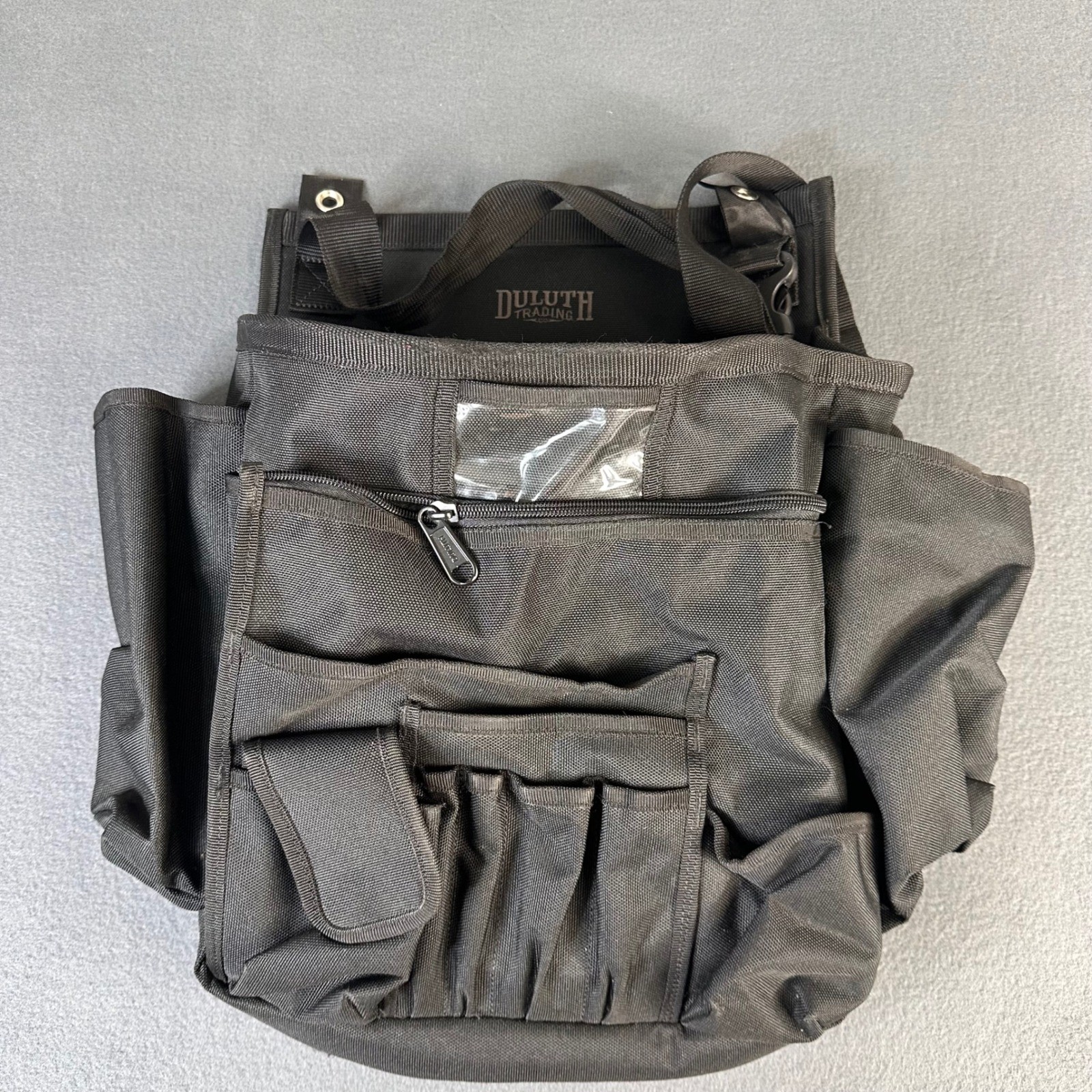 Duluth Trading Co Black Ballistic Nylon Tool Bag Organizer Utility Pouch Multi