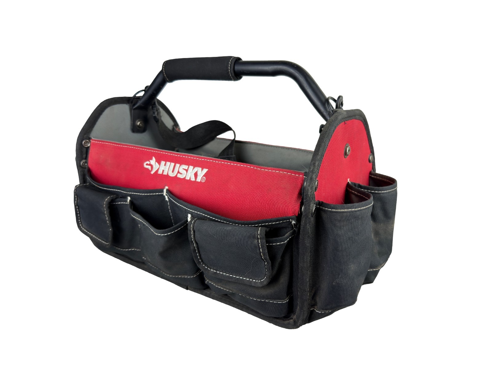 Husky Tool Bag 17″ Open Top Padded Handle Weatherproof Lots of Pockets!!