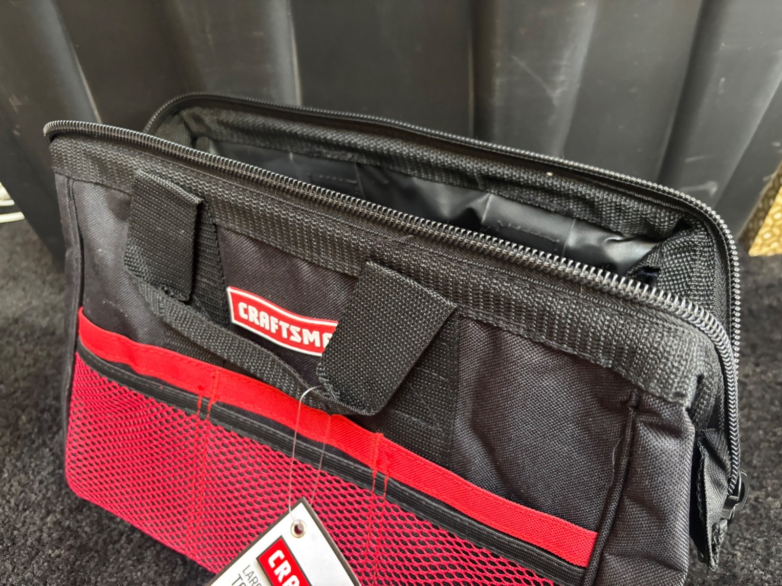 Sears Craftsman 13″ Large Mouth Pockets Durable Tool Bag 37535 Brand New!