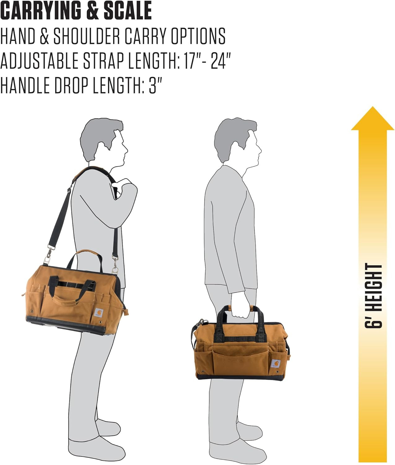Carhartt Utility Large Tool Bag Black | Onsite, Durable Water-Resistant, Tool St