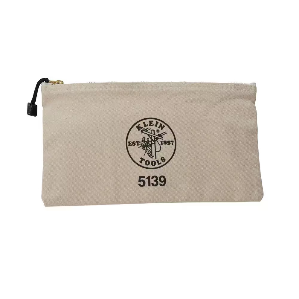 Zipper Bag, Canvas Tool Pouch 12.5 X 7 X 4.25-Inch
