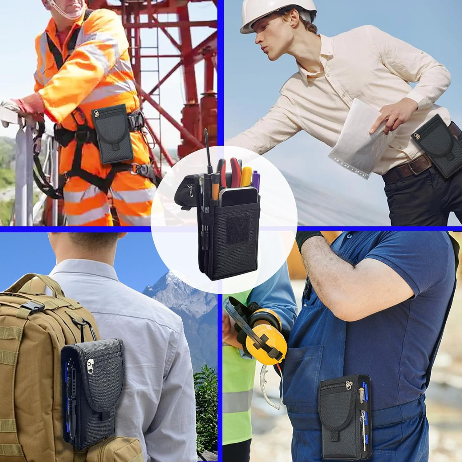 Belt Tool Pouch,Tactical Utility Pouch, Heavy-Duty Nylon EDC Multitool Organizer