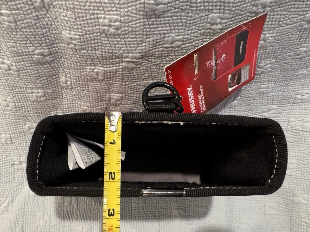 HUSKY LOT Tool Caddy Bag & Pouch SET Multiple Pockets Open Top Black Red Canvas