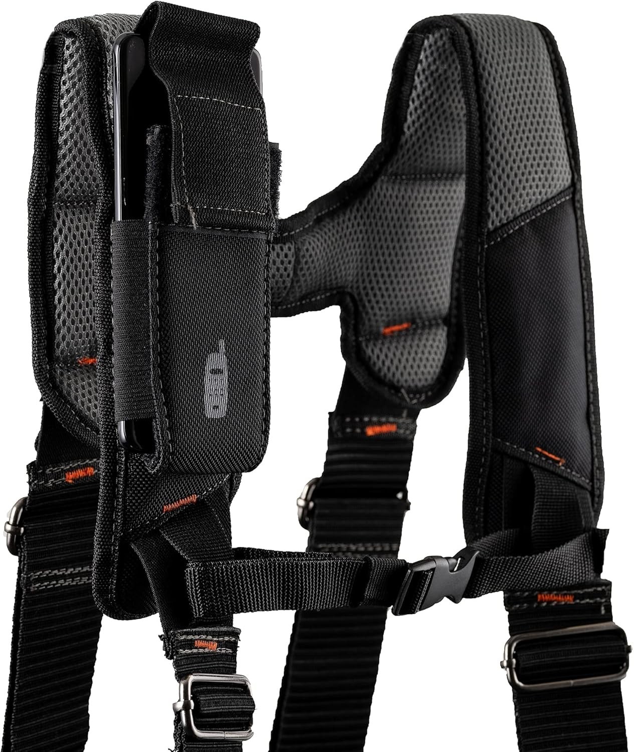 Tools Carpenter Tool Belt w/ Suspenders 1680D Poly Black HDP400945