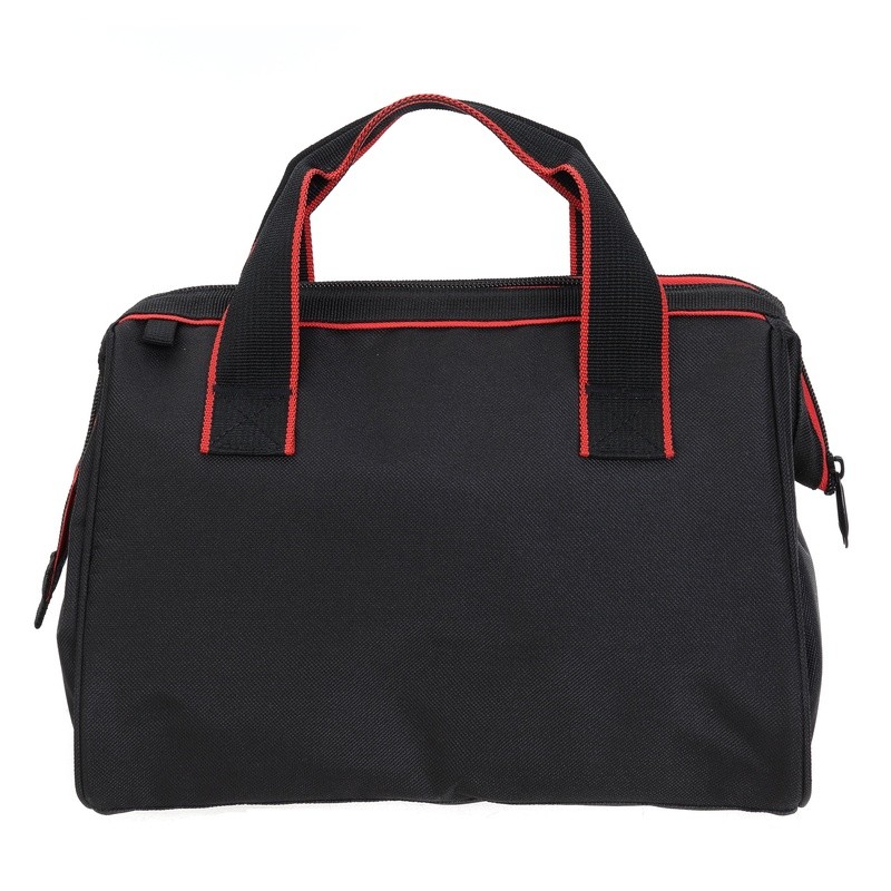 12 Inch Tool Bag Full Zipper Closure Organizer W/ 3 Pockets Black