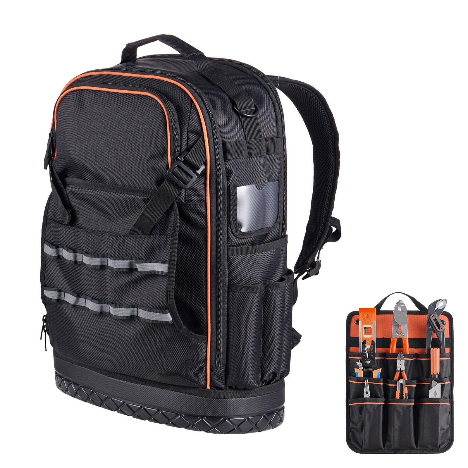 Tool Backpack 65 Pockets Tear-resistant Jobsite Backpack for Electrician