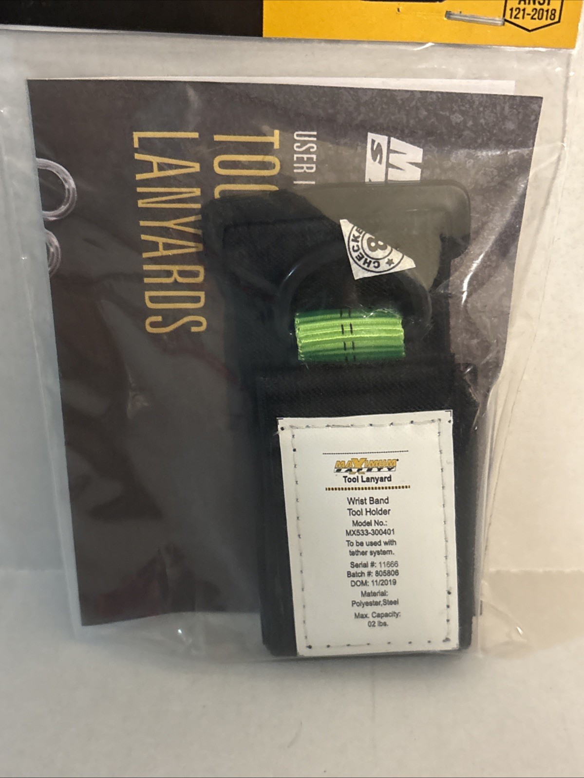 TOOL Holder For Wristband 2 Pound Limit BRAND NEW