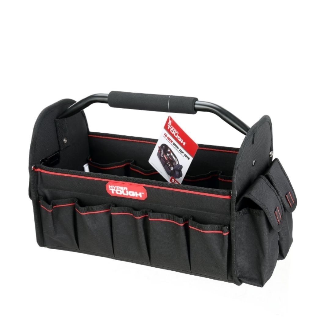 Hyper Tough 16-inch Open Top Tote with Soft Grip Handle TT30126D