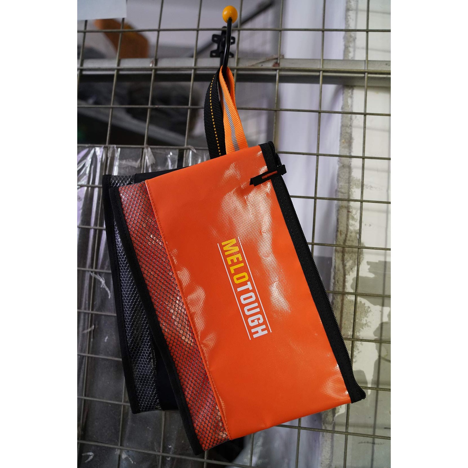 12 Inch Zipper Tool Pouch Small Carry Case Storage Organizer Black Orange