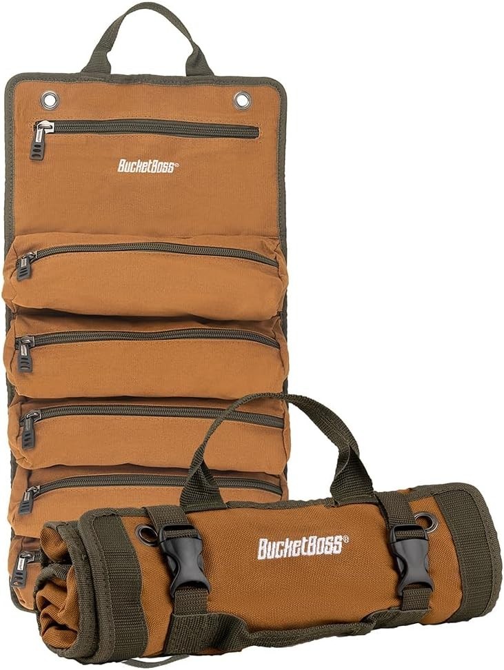 Versatile Tool Organizer in Brown Duckwear Canvas – Quick Release and 6 Pockets