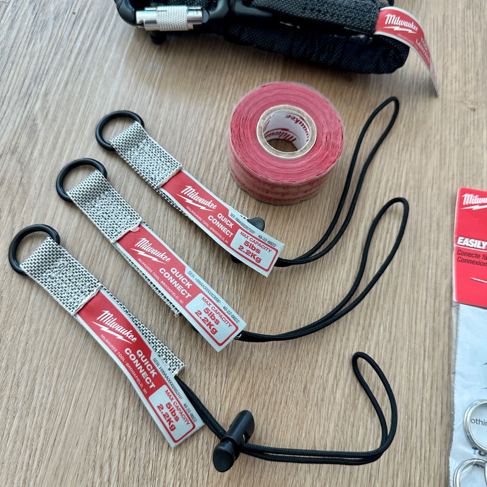 Milwaukee Tool Lanyard Quick-Connect Locking Accessory Attachment Safety Bundle