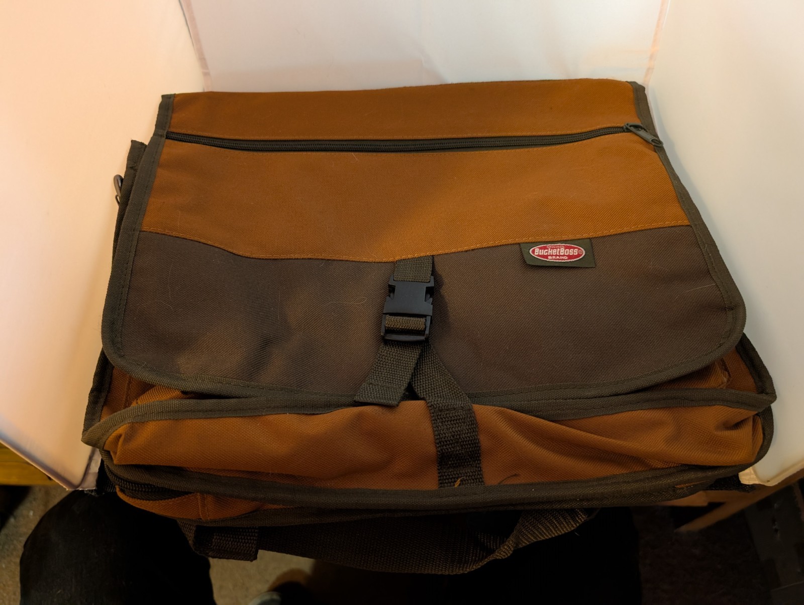 Bucket Boss Canvas Tool Messenger Style Shoulder Bag Work 17x13in