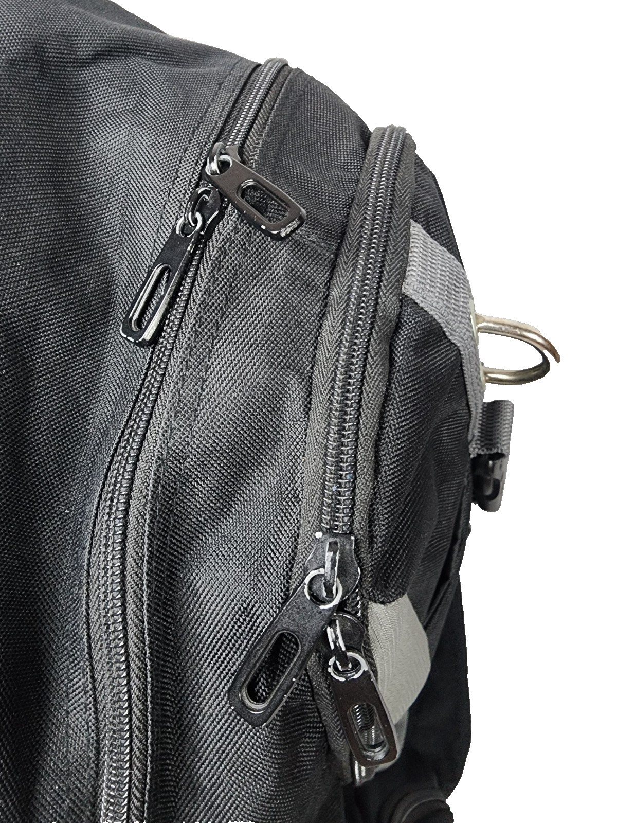 AWP Zippered Closed Tool Bag Durable Storage Pouch Heavy Duty Black and Gray