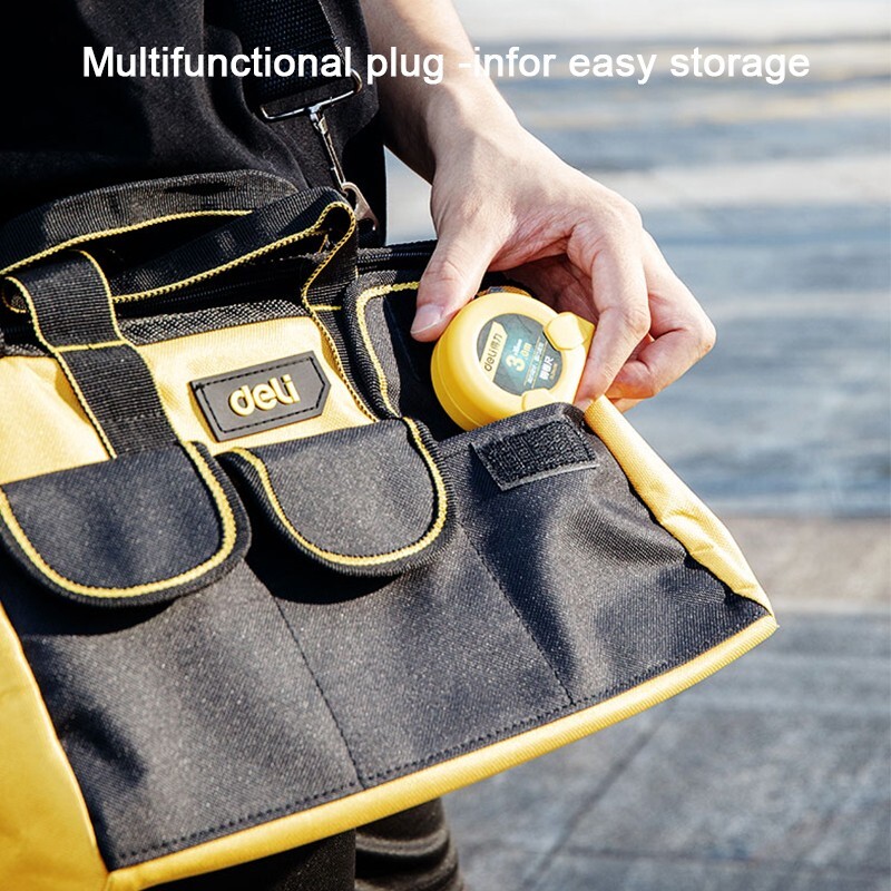US-UPS 13 in Wide Mouth Tool Bag with Apex Handle Design Water Proof Molded Base