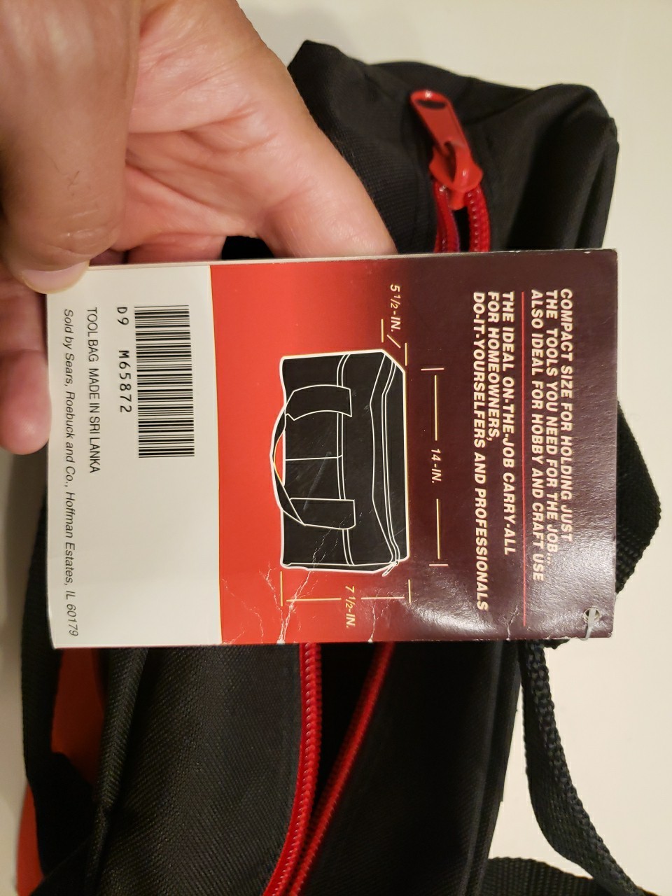 Craftsman 16 Pocket Tool Bag 14×7.5×5.5 Measurements