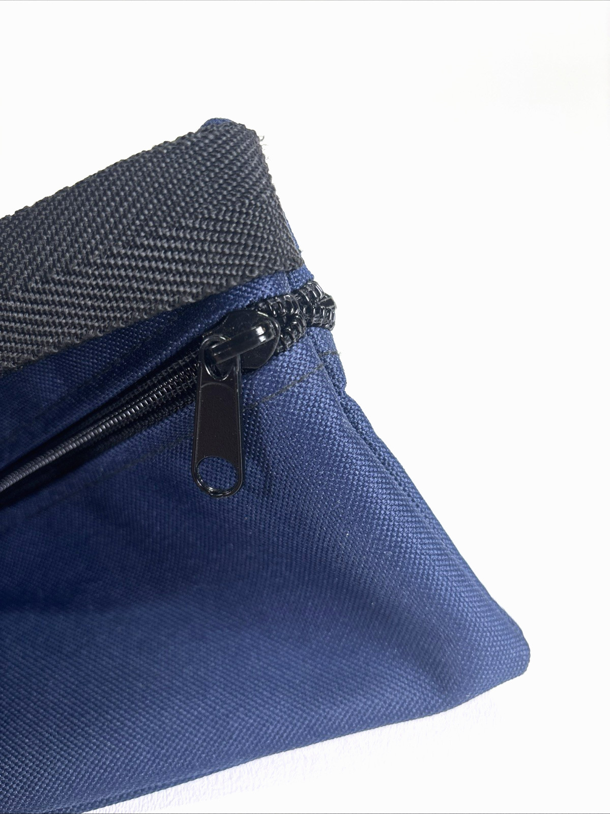 Tran Products Zippered Tool Pouch Blue Canvas Utility Bag Made in USA 13 X 5