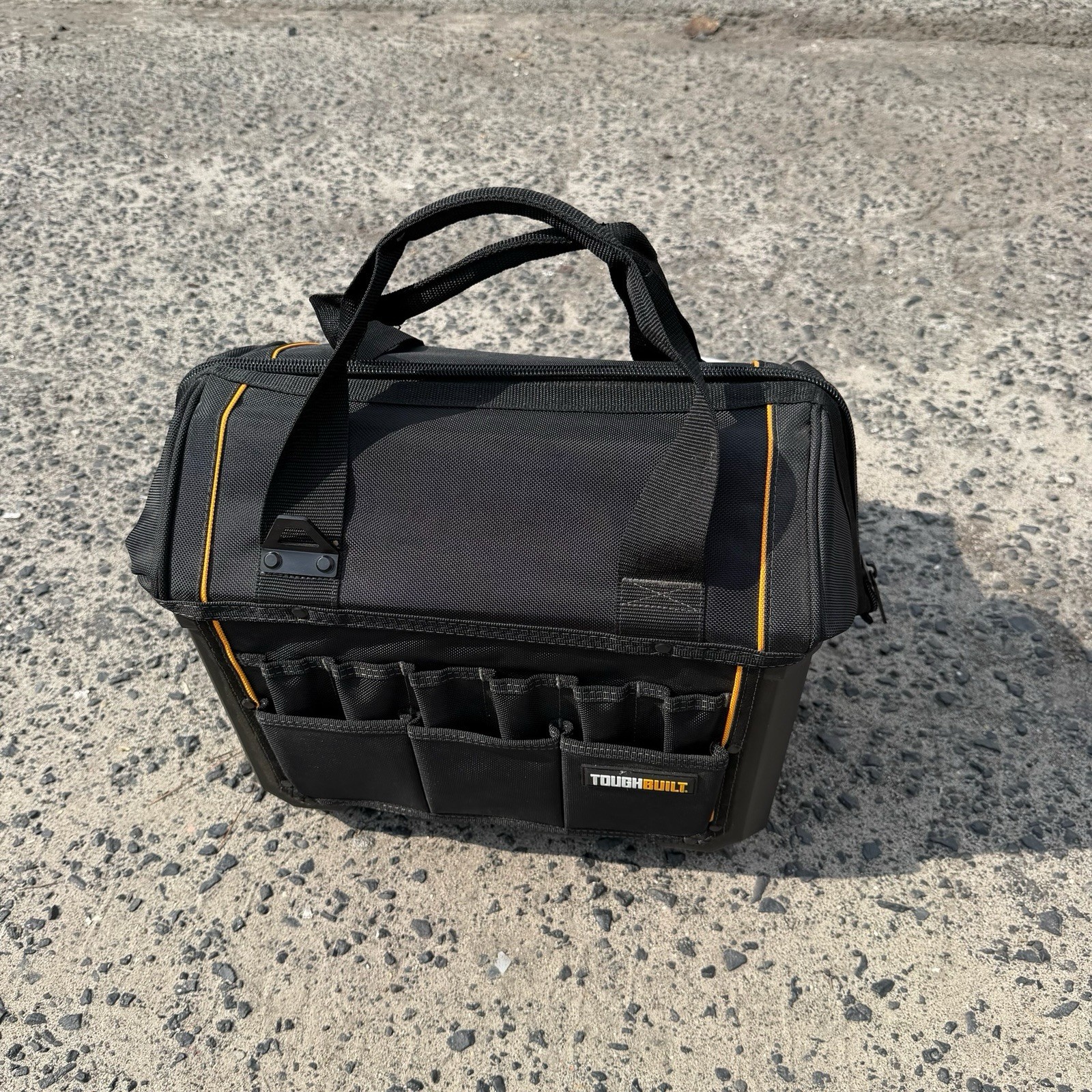 ToughBuilt L Massive Mouth Black Waterproof Storage Clip Pouches Tool Bag NEW
