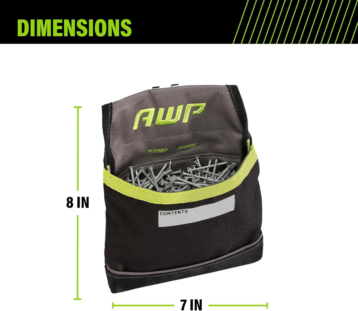TrapJaw Clip-On Fastener Tool Pouch, Spring-Loaded Utility Bag, 1 Pack
