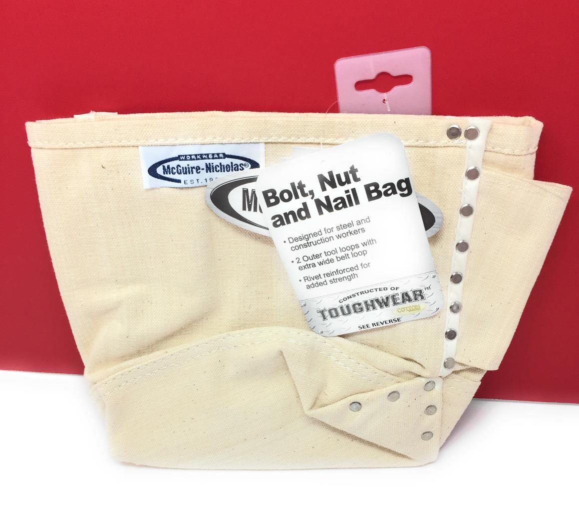 McGuire-Nicholas Tool Bolt Nut Nail Bag Pouch Canvas with Ball Cap