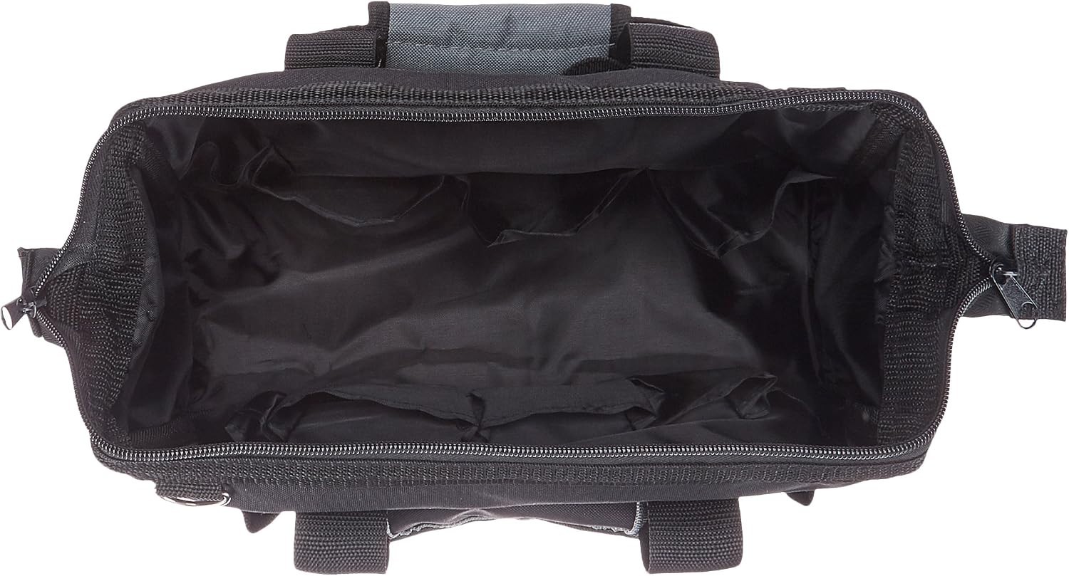 Compact Tool Organizer with 16 Pockets and Adjustable Strap – 12in Black/Gray