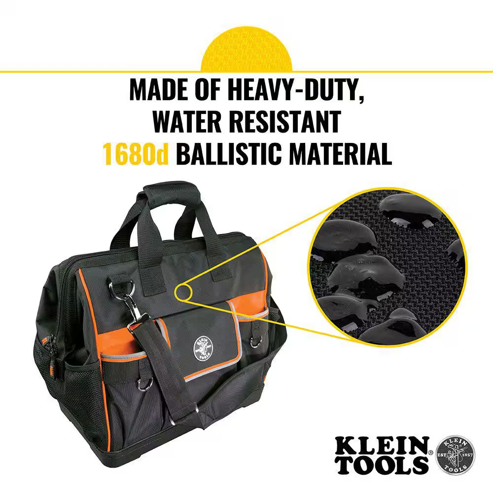 Tool Bag, Tradesman Pro Wide-Open Tool Bag, 42 Pockets, 16-Inch