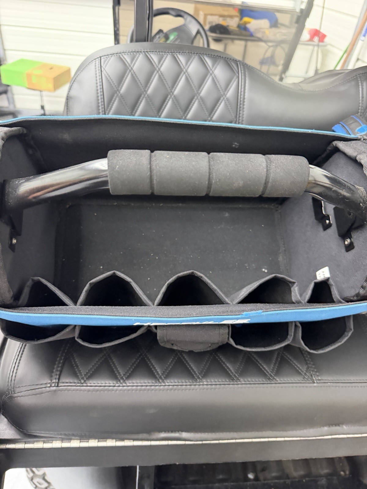 Hercules Black/Blue Open Top Tool Bag Tote with Shoulder Strap