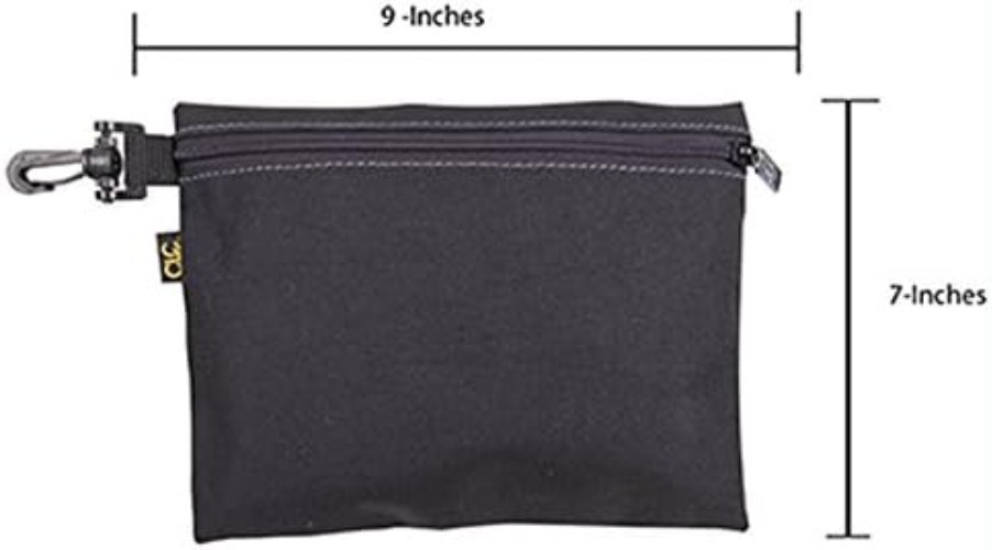 Durable Zip Closure Clip-On Polyester Bags – 3 Pack for Efficient Organization