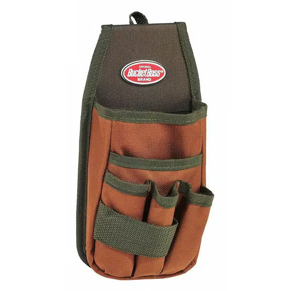 Bucket Boss Utility Pouch with Flap Fit, Polyester, 5 Pockets 54170 Bucket Boss