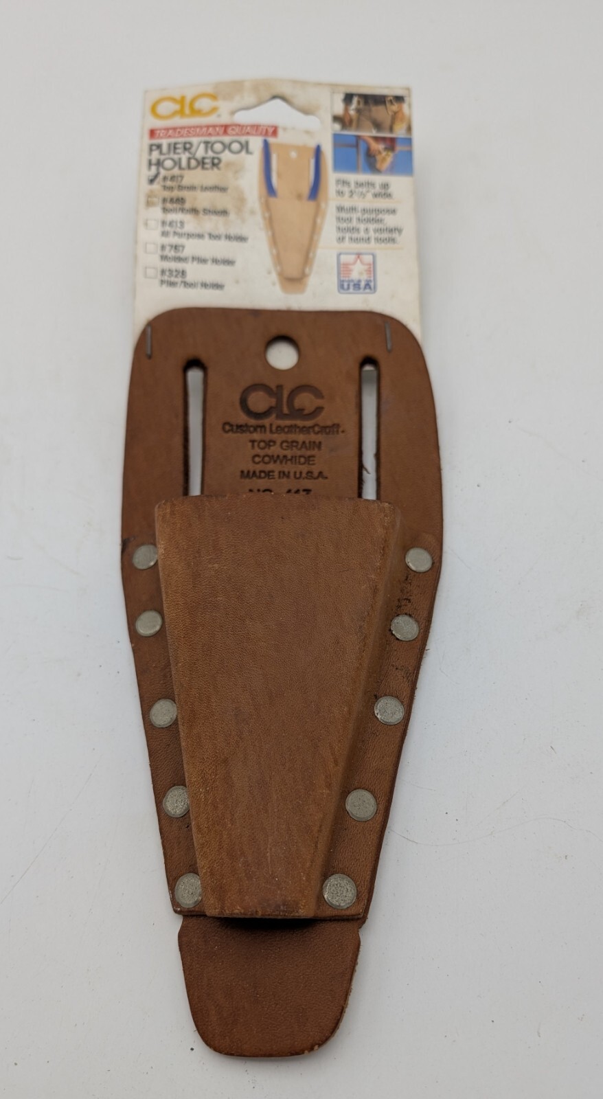 Vintage New Old Stock CLC # 417 Leather Plier Tool Holder Made in USA NOS