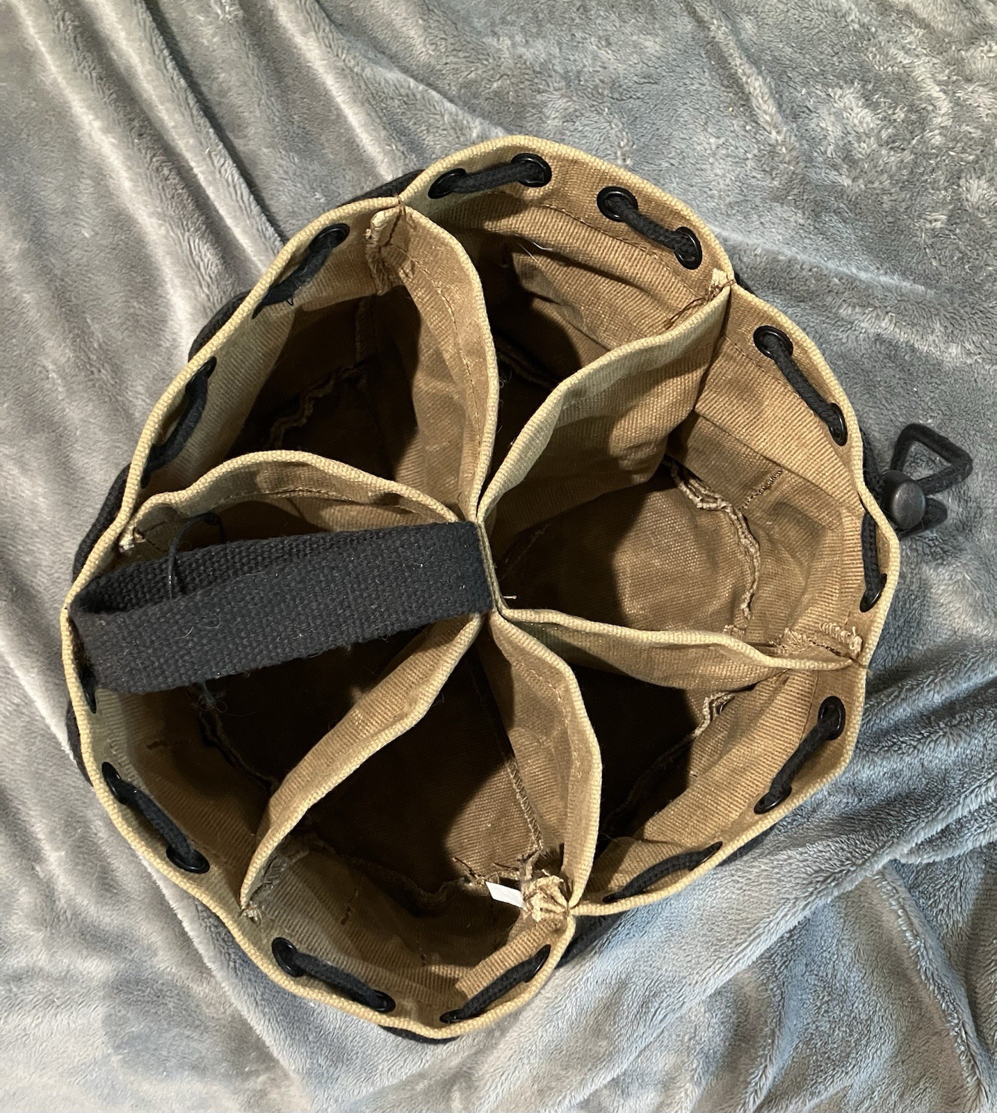 Readwares Supply Co. Double Proofed Waxed Canvas Tool Bucket Brown Black
